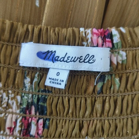 Madewell Yellow Brown Spaghetti Strap Sundress Maxi - Picture 9 of 10